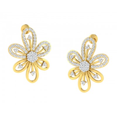 Rhea Diamond Earrings in Gold